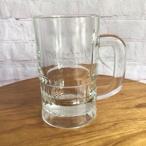 Vintage Heavy Clear Glass Mug - Made in Canada